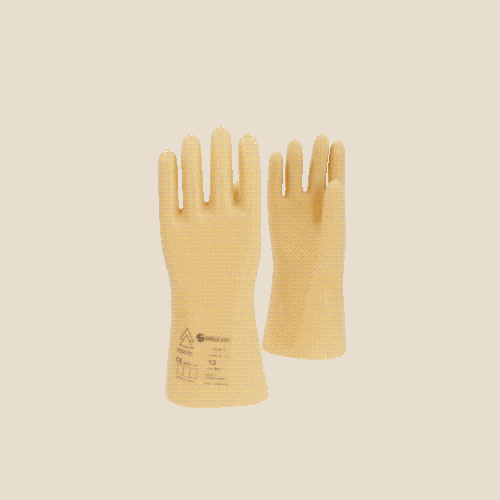 Elektriker-Schutzhandschuh mit Schutzisolierung Gr&ouml;&szlig;e 12 Klasse 3 wei&szlig; 117.0062