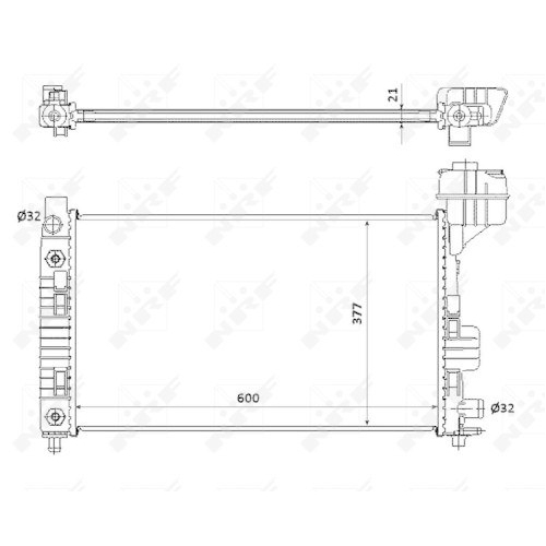 NRF Kühler, Motorkühlung 54718