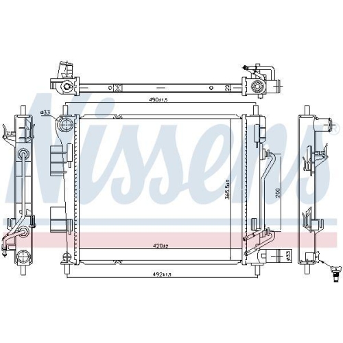 NISSENS K&uuml;hler, Motork&uuml;hlung 606399