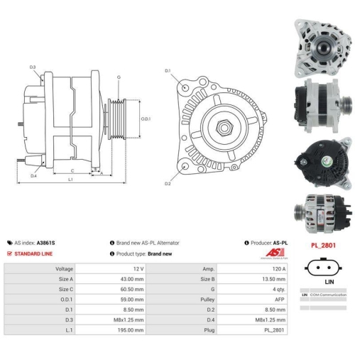 AS-PL Generator AS A3861S