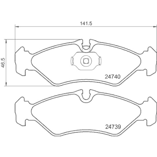 HELLA Bremsbelagsatz, Scheibenbremse 8DB 355 014-421