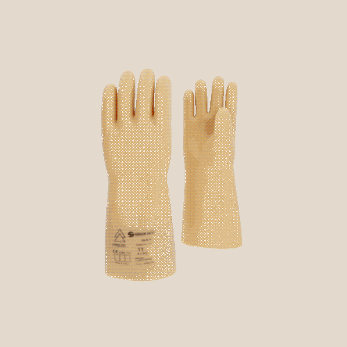 Elektriker-Schutzhandschuh mit Schutzisolierung Gr&ouml;&szlig;e 11 Klasse 4 wei&szlig; 117.0064