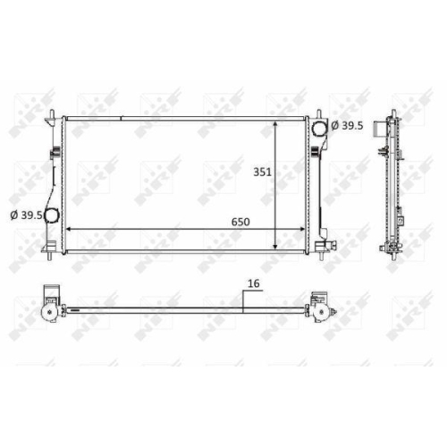 NRF Kühler, Motorkühlung 58558