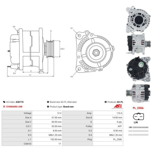 AS-PL Generator AS A3817S