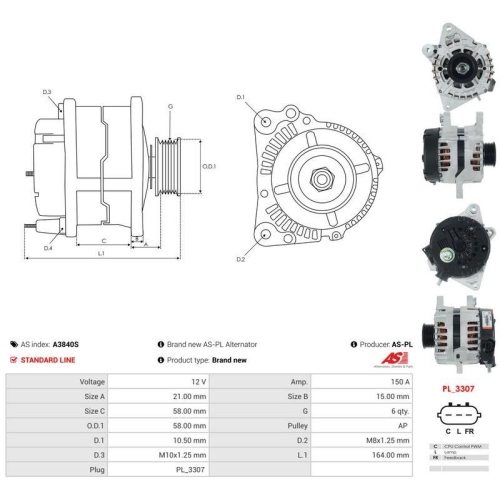 AS-PL Generator AS A3840S
