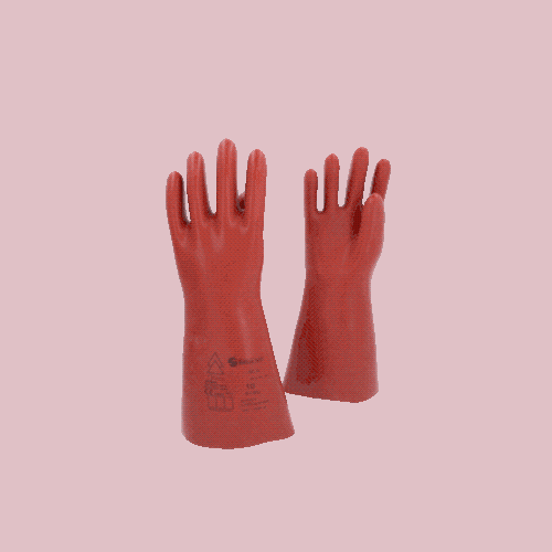 Elektriker-Schutzhandschuh mit mechanischem Schutz Gr&ouml;&szlig;e 10 Klasse 0 rot KSTOOLS