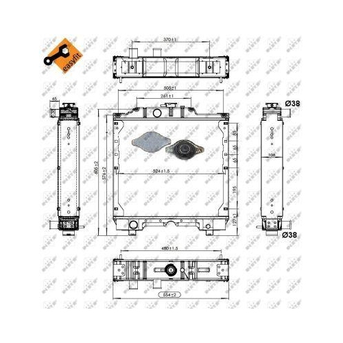 NRF K&uuml;hler, Motork&uuml;hlung EASY FIT 58405