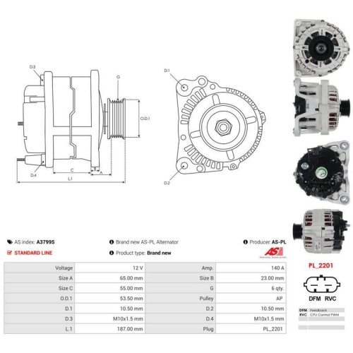 AS-PL Generator AS A3799S