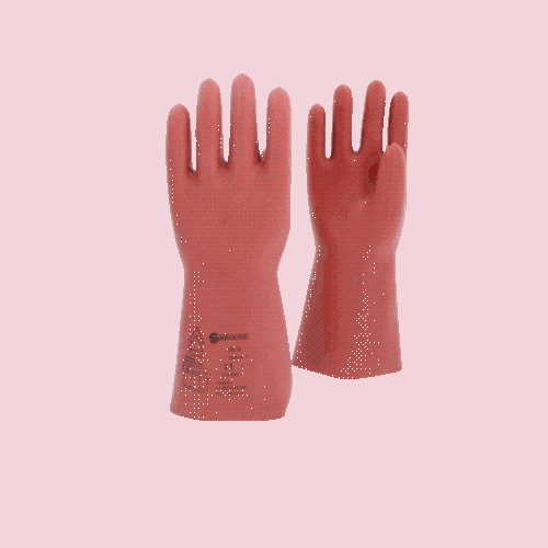 Elektriker-Schutzhandschuh mit mechanischem Schutz Gr&ouml;&szlig;e 11 Klasse 0 rot KSTOOLS