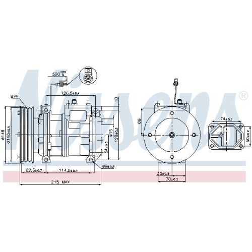 NISSENS Kompressor, Klimaanlage ** FIRST FIT ** 89361