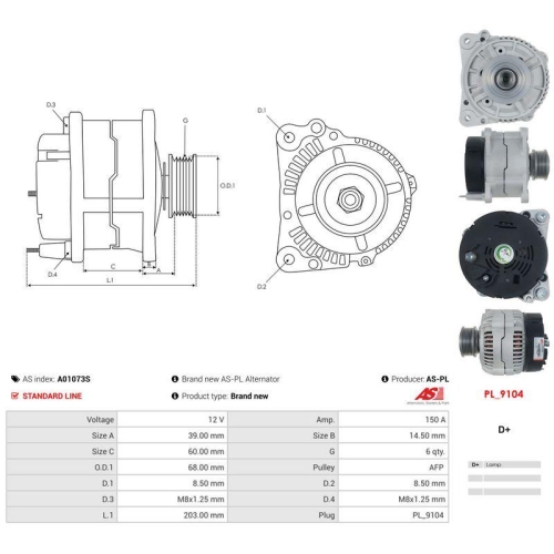 AS-PL Generator AS A01073S