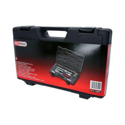 1/2 Zoll Steckschl&uuml;ssel-Satz, 24-tlg 12-kant KS TOOLS 911.1595