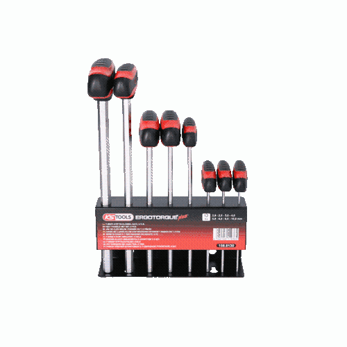 T-Griff-Innensechskant-Schl&uuml;ssel-Satz, 8-tlg KS TOOLS 158.8130