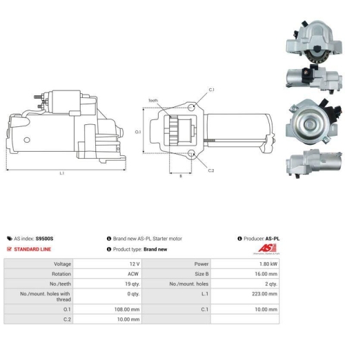 AS-PL Starter AS S9500S