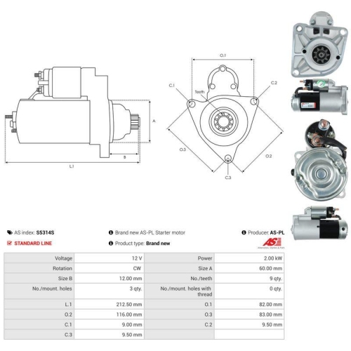 AS-PL Starter AS S5314S