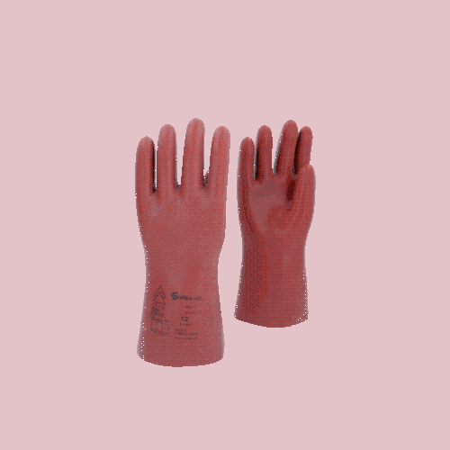 Elektriker-Schutzhandschuh mit mechanischem Schutz Gr&ouml;&szlig;e 12 Klasse 3 rot KSTOOLS