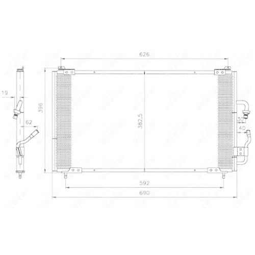 NRF Kondensator, Klimaanlage EASY FIT 35153