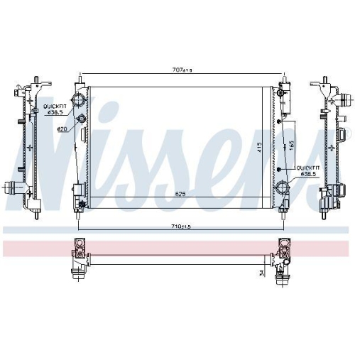 NISSENS K&uuml;hler, Motork&uuml;hlung 61915
