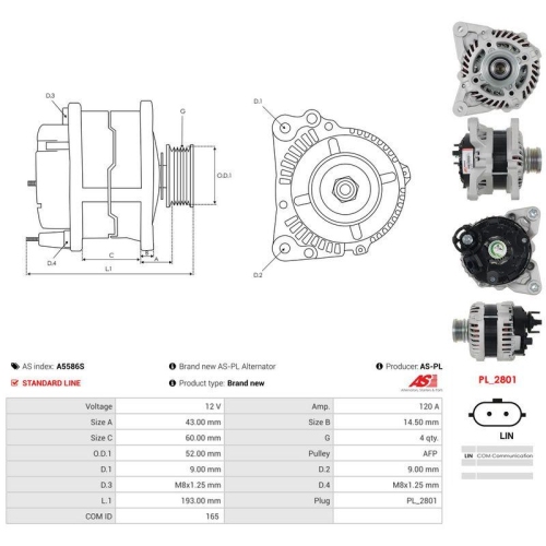 AS-PL Generator AS A5586S