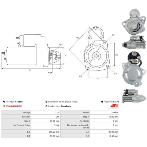 AS-PL Starter AS S1288S