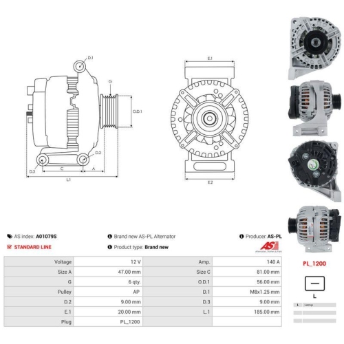 AS-PL Generator AS A01079S