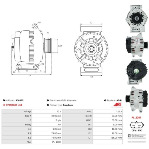 AS-PL Generator AS A3686S