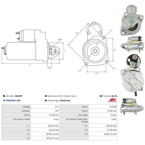 AS-PL Starter AS S9437P
