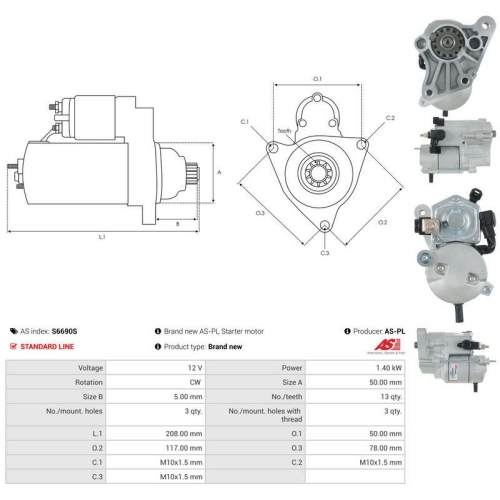 AS-PL Starter AS S6690S
