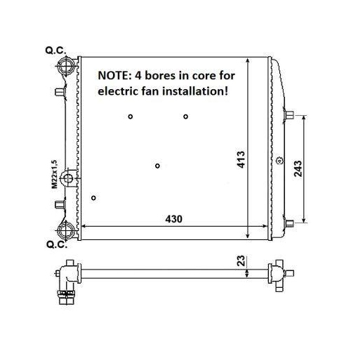 NRF Kühler, Motorkühlung Economy Class 53021A