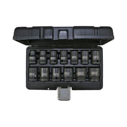 1/2 Zoll 12-kant-Kraft-Stecknuss-Satz, kurz, 13-tlg KS TOOLS 515.0900