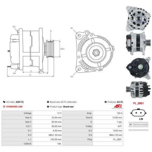 AS-PL Generator AS A3811S