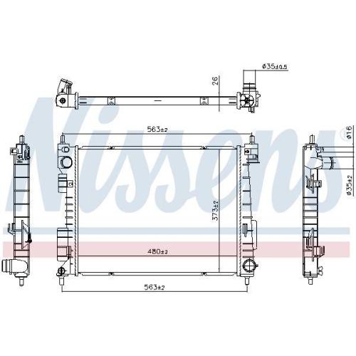 NISSENS K&uuml;hler, Motork&uuml;hlung 607369