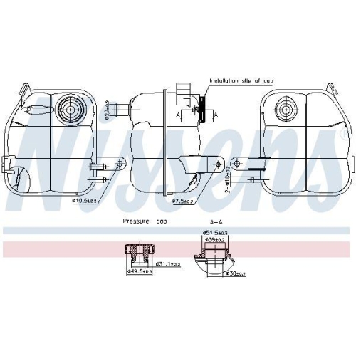 NISSENS Ausgleichsbeh&auml;lter, K&uuml;hlmittel ** FIRST FIT ** 996336