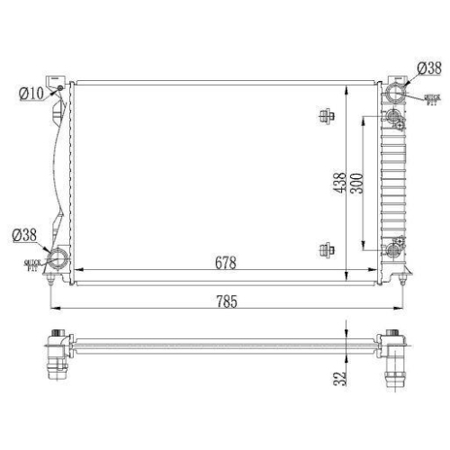 NRF Kühler, Motorkühlung 53023