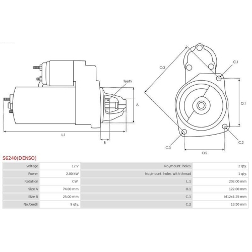 AS-PL Starter Brandneu Denso