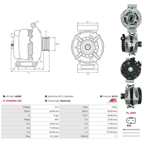 AS-PL Generator AS A0499