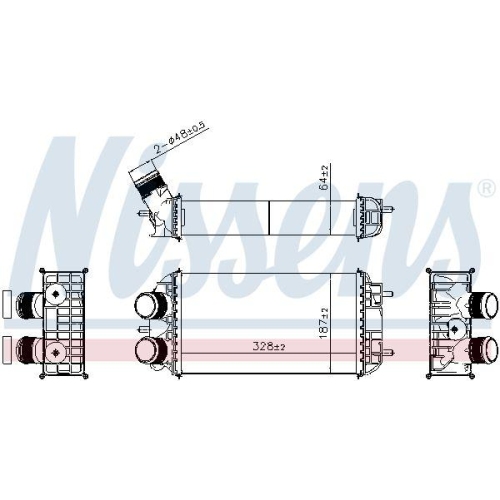 NISSENS Ladeluftk&uuml;hler ** FIRST FIT ** 961318