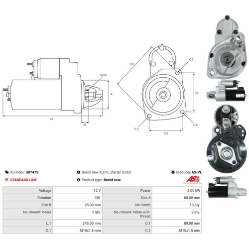 AS-PL Starter AS S0747S