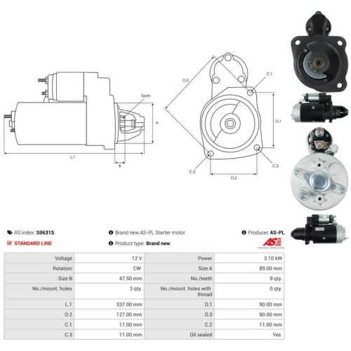 AS-PL Starter AS S0631S