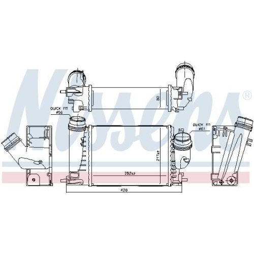 NISSENS Ladeluftk&uuml;hler ** FIRST FIT ** 961289