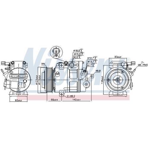 NISSENS Kompressor, Klimaanlage ** FIRST FIT ** 890175