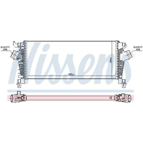 NISSENS Ladeluftk&uuml;hler ** FIRST FIT ** 96454
