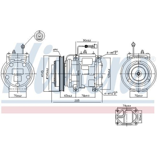 NISSENS Kompressor, Klimaanlage ** FIRST FIT ** 89119