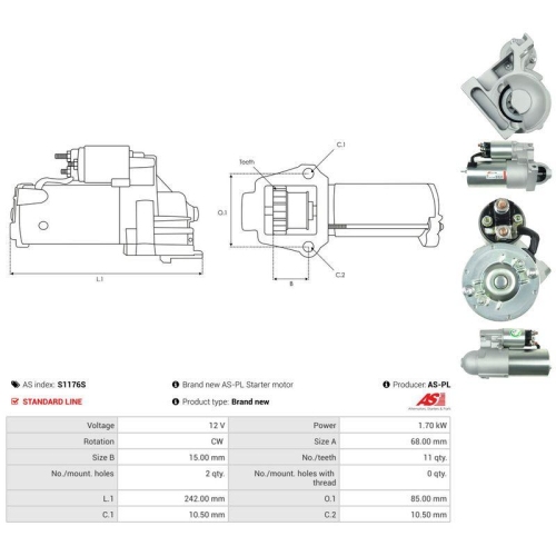 AS-PL Starter AS S1176S