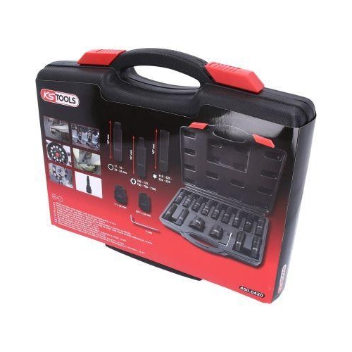 3/4 Zoll+1 Zoll Kraft-Wechsel-Stecknuss- und Bitstecknuss-Satz, 16-tlg KS TOOLS