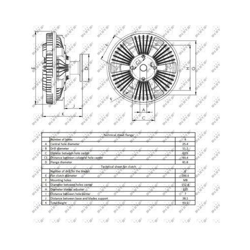 NRF Kupplung, K&uuml;hlerl&uuml;fter 49407