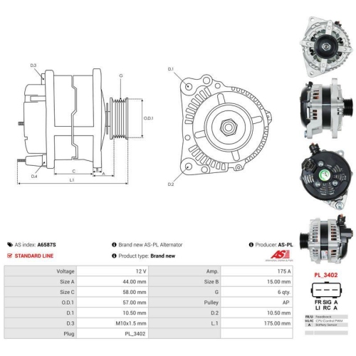 AS-PL Generator AS A6587S