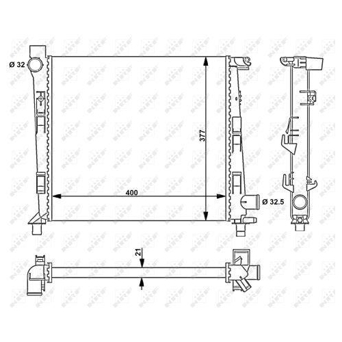 NRF Kühler, Motorkühlung 54717