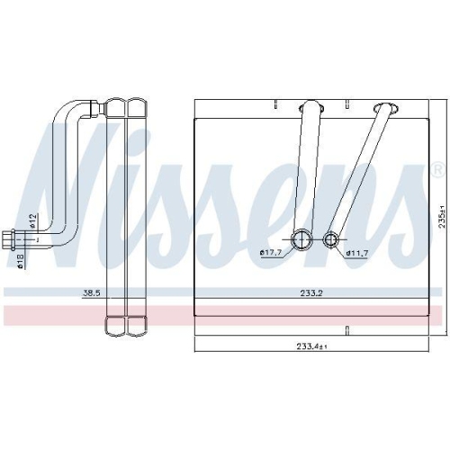 NISSENS Verdampfer, Klimaanlage 92381