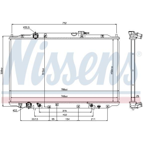 NISSENS K&uuml;hler, Motork&uuml;hlung 69477